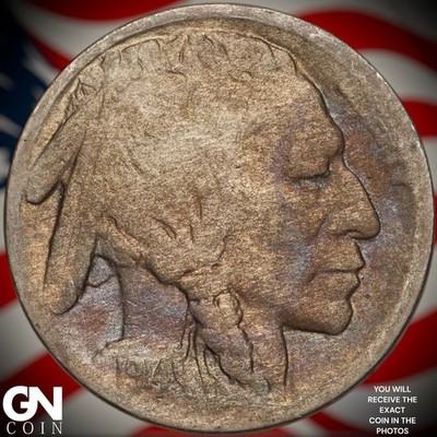 1914 D ACID TREATED Buffalo Nickel B2233