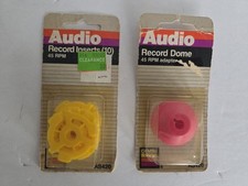 45 RPM Record Turntable Adapter Pkg of 10 Record Inserts Unopened 80s Packages
