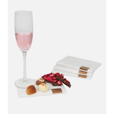 Boska Choco Coasters Set With Real Marbles Set Of 4  15cm*10cm