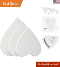 Heart Shaped Canvas Art Sets 3 Pack for Painting and Crafts