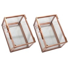 2 St&uuml;ck Glas Geometrische Terrarium Sukkulenten Luft  Container