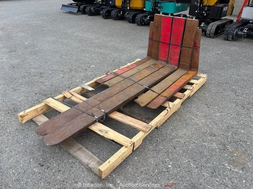 Lot of 6 Telehandler Misc. Size Pallet Forks ForkLift Lift Truck bidadoo