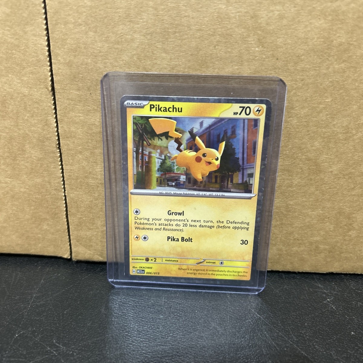 Pikachu rare holo 006/015 DOUBLE SLEEVED!! | eBay