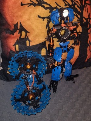 Mega Bloks Neo Shifters Blue Orange Robot Toys Figure Rare Round Wheel Lot Vtg