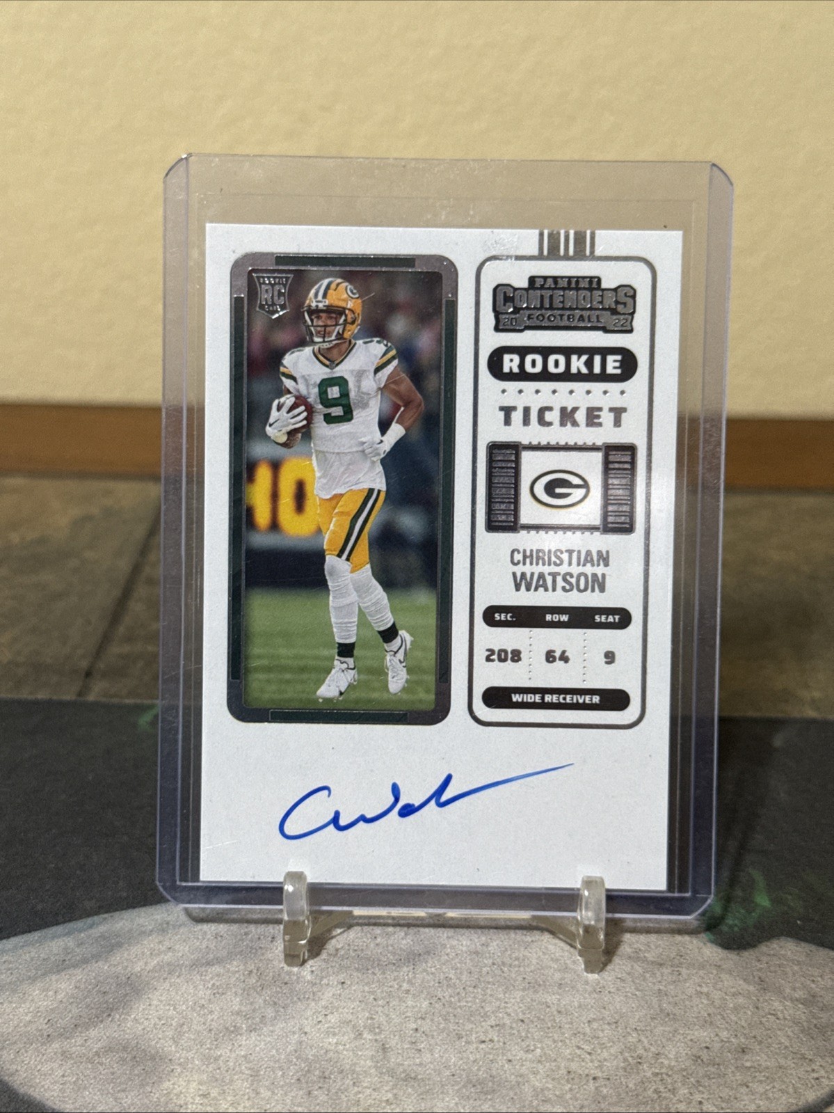 2022 Panini Contenders Rookie Ticket #110 Christian Watson RC ON CARD AUTO 🔥