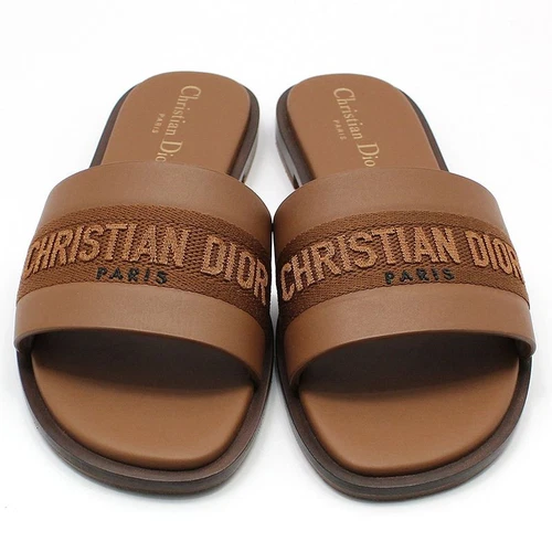 Dior DWAY Camel Sandales Pantoufles Mule 37 114700440