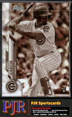 Robel Garcia 2020 Topps Chrome #181 Chicago Cubs Rookie Sepia Refractor