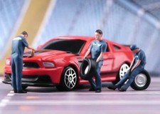 BN 1:64 Painted Figure Model Miniature Diorama Toy Car Repair Worker Mechanic