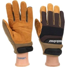 PRO-SAFE PS-LUT-75-009 Gloves: Size M, Polyester-Lined Brown