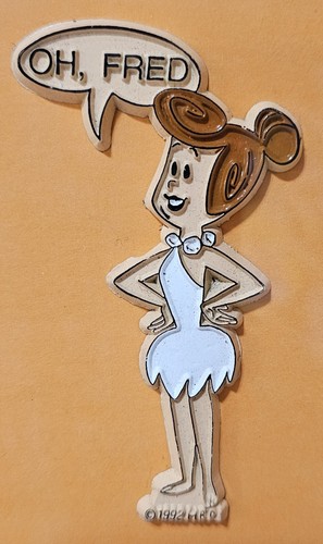 Vintage Flintstones Rubber Magnets Framed Matted x6 Wall Art Hanna Barbera - Picture 2 of 9