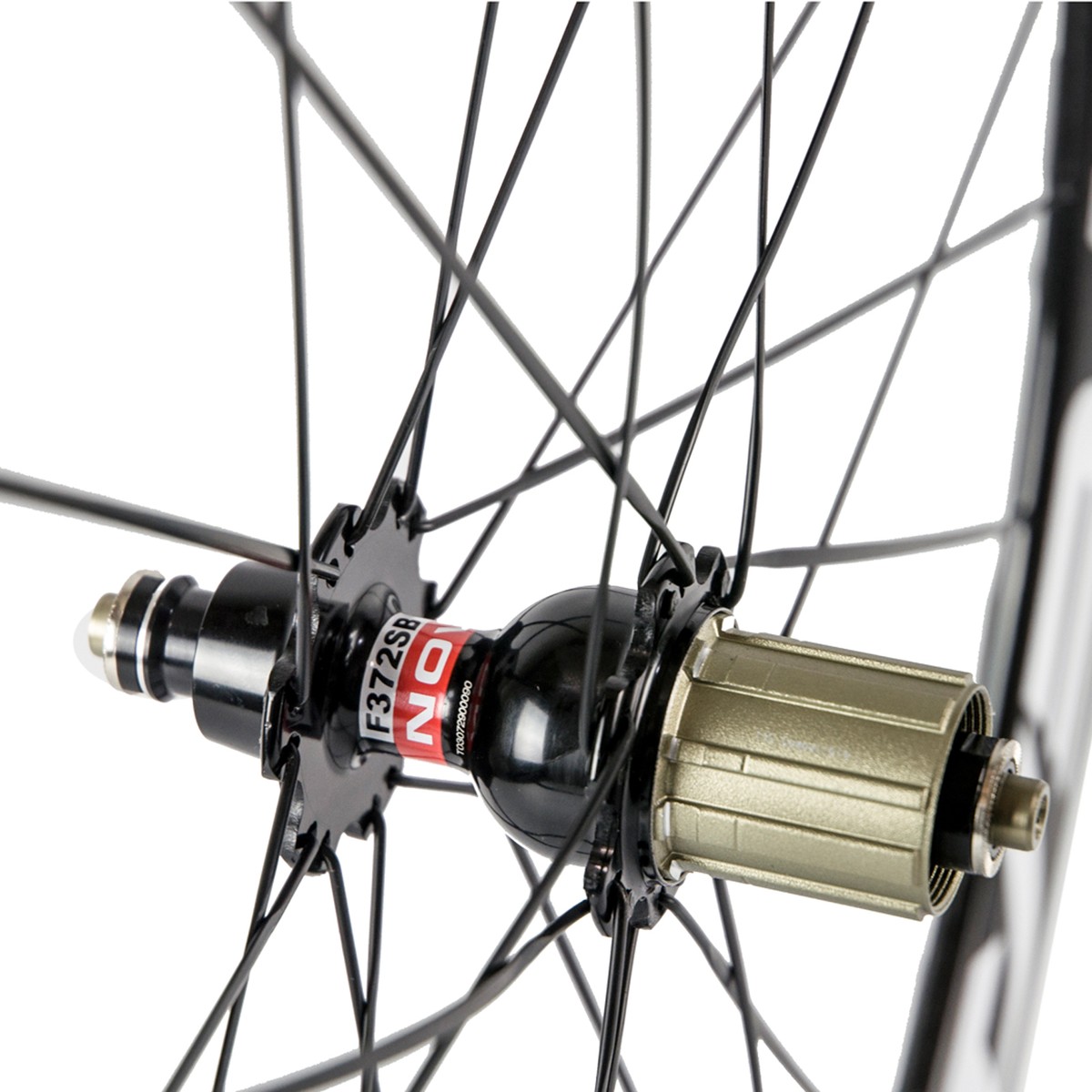 SUPERTEAM 50mm Road Bike Carbon Wheels Clincher Red/White