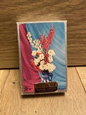 Nouvelle Plastic Coated Playing Card Decks - Floral Design - Used no jokers