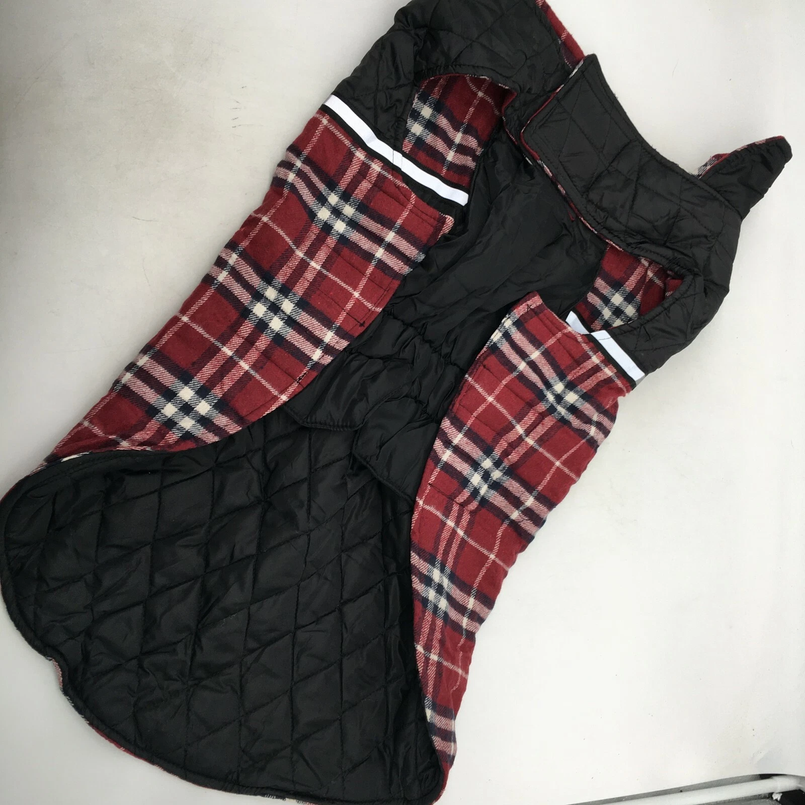 VETEMENTS Besazw Cappotto Giacca Cane Invernale Nero Check Vestiti Caldi Taglia XXL