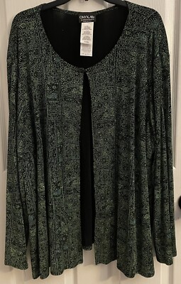 Onyx Nite Sparkle Long Sleeve Top Size 2X | eBay