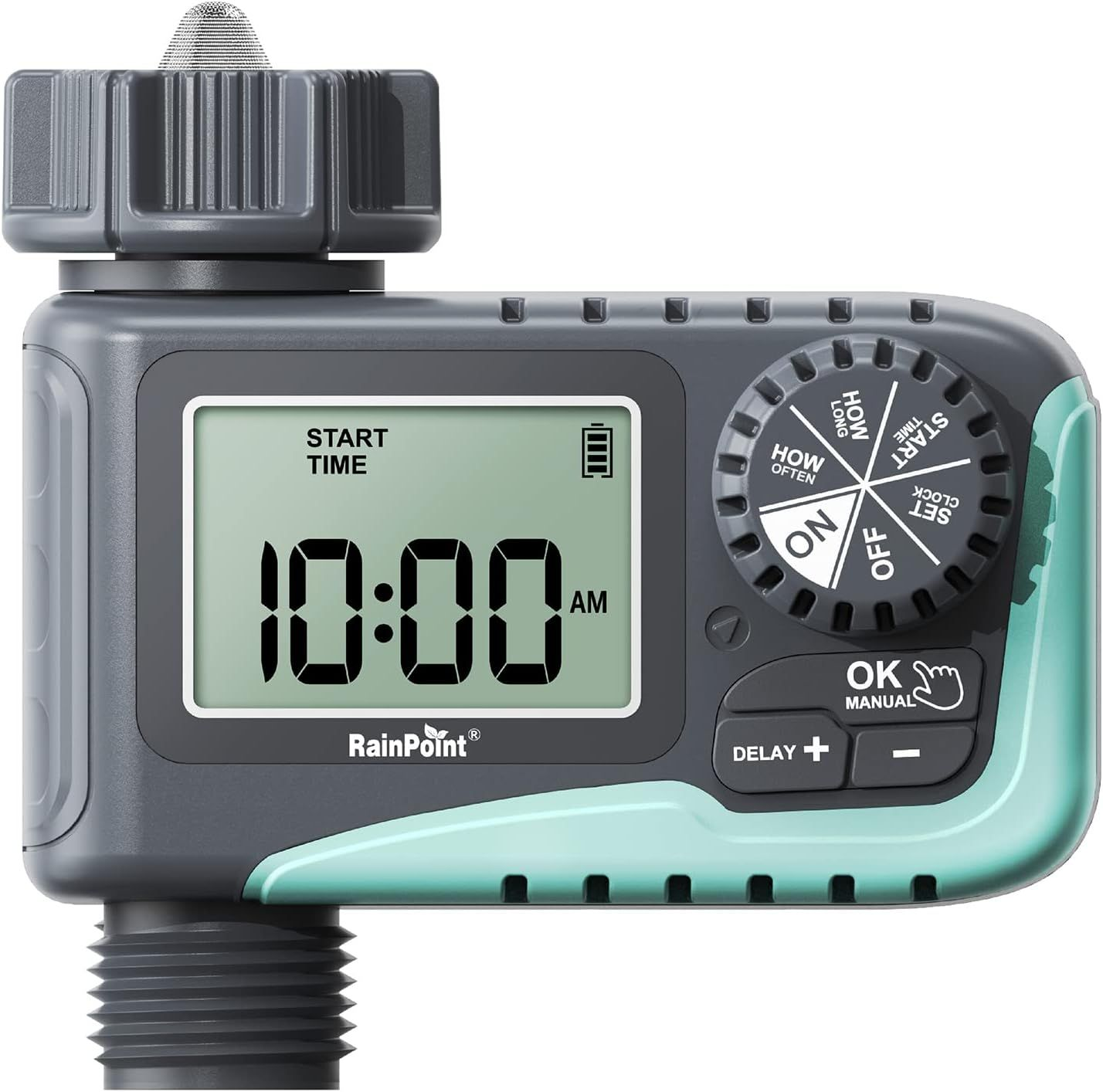 RAINPOINT Programmable Water Timer Garden Gray Green
