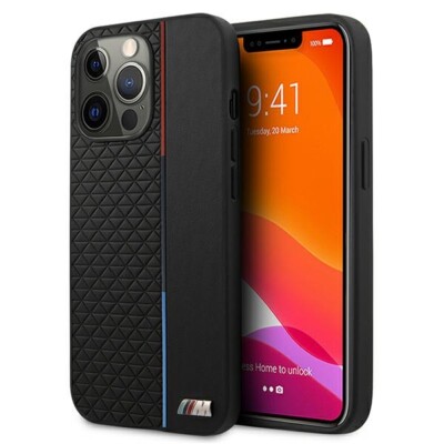 Handyhülle  iPhone 13 Pro Max BMW Hardcase Cover Kunststoff TPU schwarz
