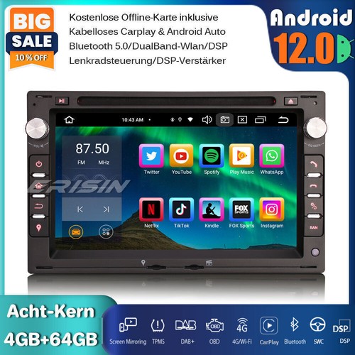 DAB+Android 12 Autoradio GPS DVD für VW Golf 4 Passat T5 Polo Sharan Peugeot 307 - Bild 2 von 21