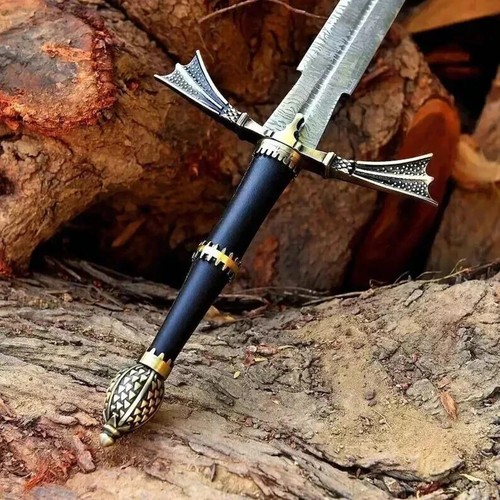 Handmade Damascus Steel, Game Of Thrones Cosplay, Dark Sister Sword With Sheath - Picture 5 of 6