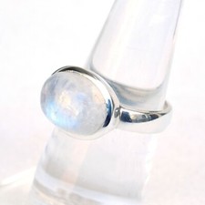 Wholesale 925 Sterling Silver Moonstone Ring Rainbow Moonstone Ring Size 8-M083