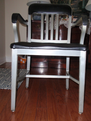 Vintage Goodform Aluminum Armed Chair Black | eBay