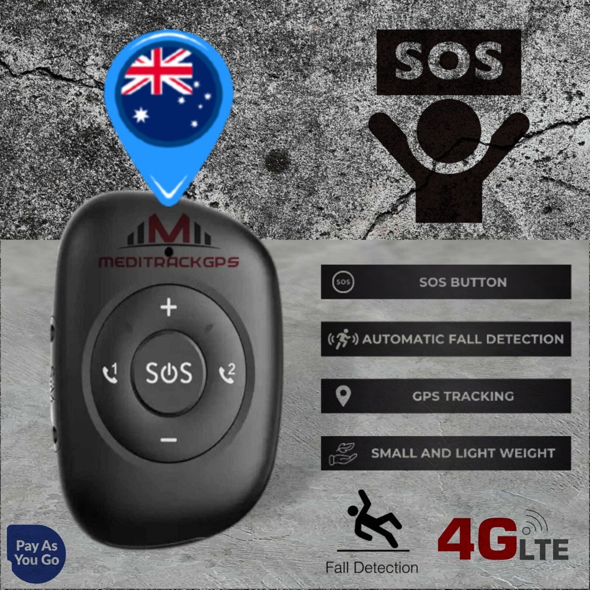 Elderly Location Tracking Device For Child MediTrackGPS® 4G GPS