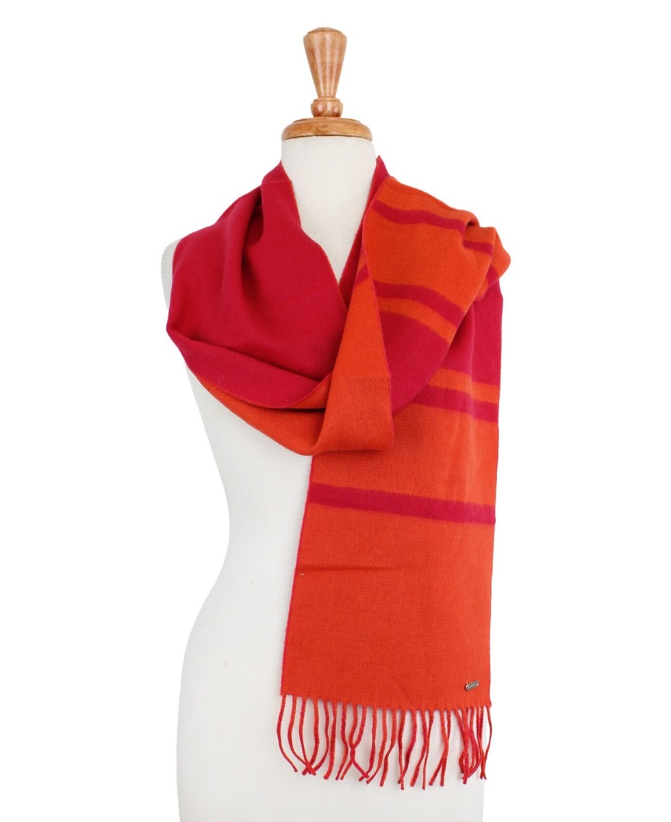 Coach Reversible Blanket Scarf F83829, Unisex Striped Wool Scarf