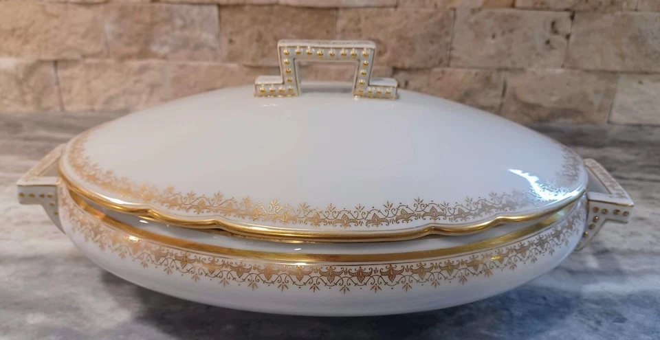 Antique Gilman Collamore & Co NY Oval Vegetable Bowl - Image 3 of 4