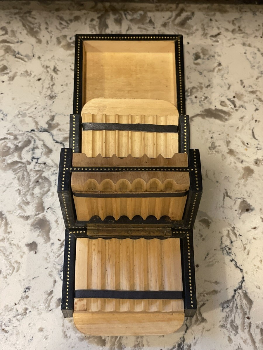 black and gold cigarette case Cigarette Vintage Case Black with Gold Colored Inlay Extremely Rare Find