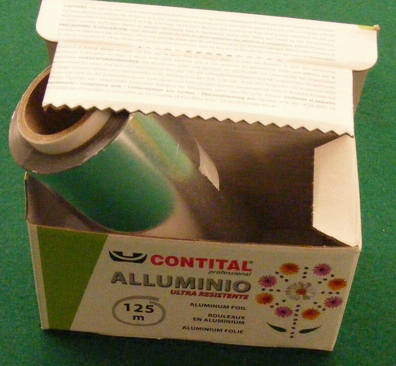 1 CARTA STAGNOLA ARGENTO PARRUCCHIERE ALLUMINIO 125 METRI TINTURA MECHES H 12