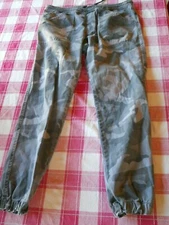 BALDWIN MENS DESIGNER CHARCOAL GRAY CAMO COTTON CASH JOGGERS PANTS - SZ.32