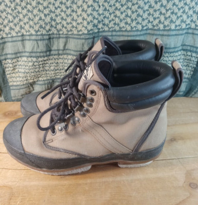 PRO-LINE Men's Size 8 Fishing Wading Boots Steel Shank Nylon Brown  sb7