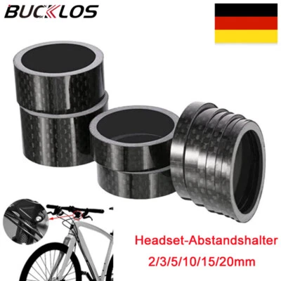BUCKLOS 11 Stück Fahrrad Steuersatz Spacer 28.6mm Carbon MTB/BMX Vorbau Unterlegscheibe