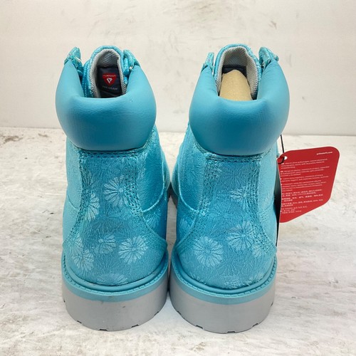 Timberland Kid’s 6" Premium Waterproof Boots A174B Maui-Blue Floral Size 5M - Picture 3 of 9
