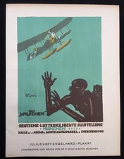 Julius Ussy Engelhard 1921 Lithographed Poster Illustration from "Das Plakat"