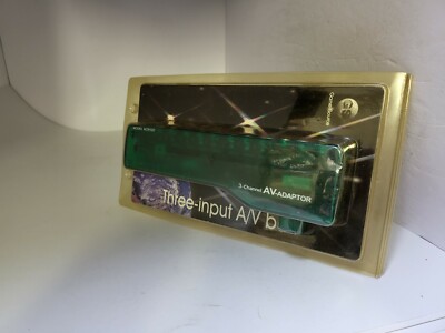 GREEN AV AUDIO VIDEO 3 PORT CONSOLE SELECTOR SPLITTER PS3 XBOX GAMECUBE #YY2