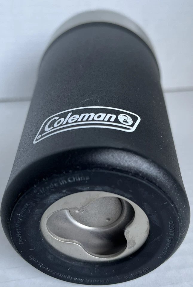 Vaso Coleman Brew 20oz NEGRO aislado acero inoxidable taza picnic campamento Foto 3 de 4