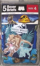Lot Of 2 Boys Size 4 Boxer Briefs Jurassic World 10ct NIP
