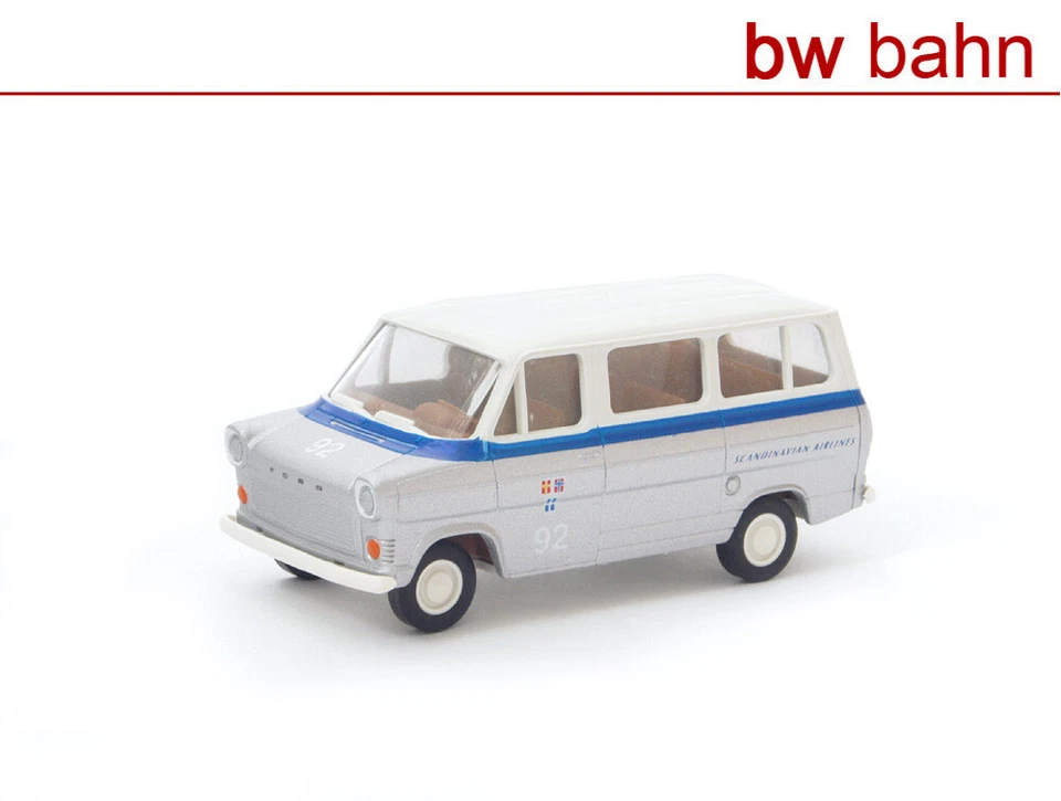 Brekina 1:87 34101 Ford Transit IIb - Scandinavia Airlines, grau/weiß