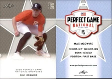 MAX MCGWIRE 2020 LEAF PERFECT GAME NATIONAL SHOWCASE ROOKIE CARD #73