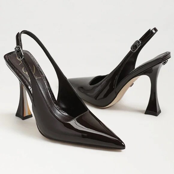 (取寄) サムエデルマン レディース オデット スリングバック シューズ Sam Edelman women Odette Slingback Shoes Rich Chocolate Patent Sam Edelman Odette Slingback Pump in Rich Chocolate Patent Size