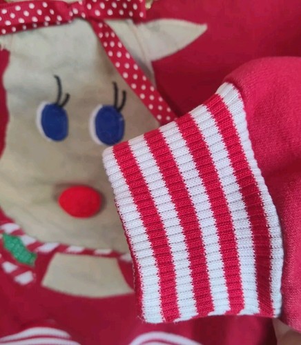 Frog Pond Kids Red Rudolph Reindeer Sweatshirt Christmas Sweater - Picture 5 of 11