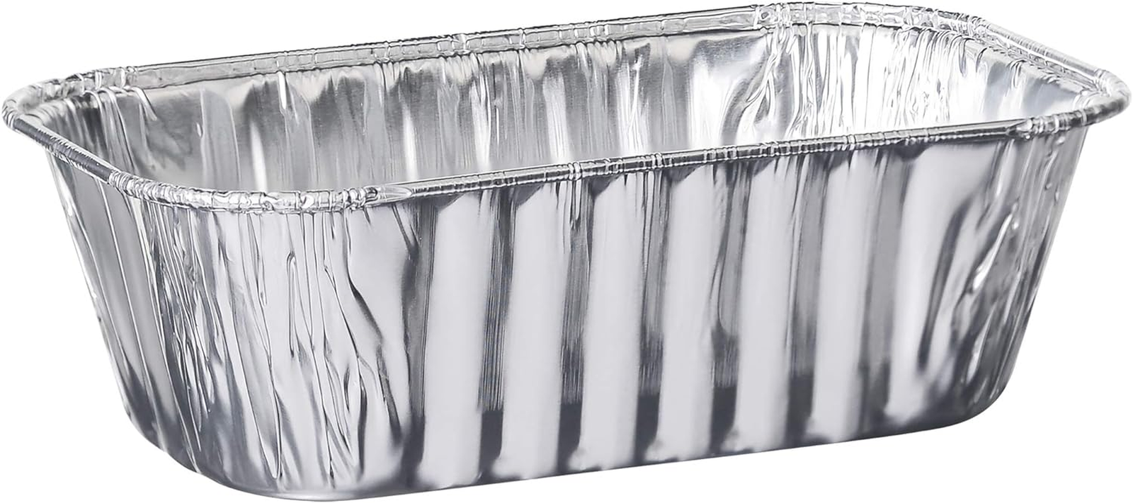 1 Lb 10 Pack Disposable Aluminum Loaf Pans for Baking Meal Prep by PLASTICPRO
