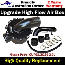 Upgrade High Flow Air Box & Intake Pipe Kit For Nissan Patrol GU Y61 ZD30 3.0L