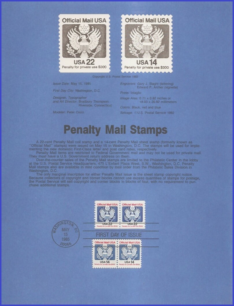 USA8 #O129A U/A SOUVENIR PAGE FDC 136 Great Seal | eBay