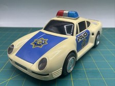 Vintage Porsche Highway PatrolPolice Car, Battery Operated As Is Parts Only