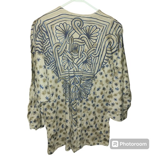 Pia Rucci Vintage 80’s Blouse With Stunning Embroidery and Beaded Sz L - 第 2/5 張圖片