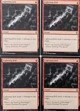 4x Lightning Bolt  - Battle for Baldur's Gate - 187/361 - NM - Playset Regular