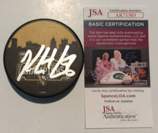 KRIS LETANG SIGNED PITTSBURGH PENGUINS 2016 2017 STANLEY CUP PUCK W CASE JSA COA