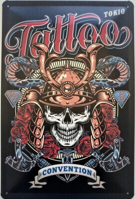 Blechschild 30 x 20 cm Tattoo Convention Tokio