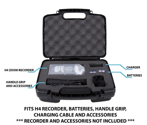 Portable Recorder Carry Case fits ZOOM H1 , H2N , H5 , H4N & Q8 Music Recorders - Picture 5 of 12